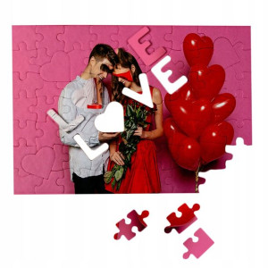 FOTO PUZZLE LOVE Własne Zdjęcie Na Walentynki