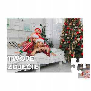 FOTO PUZZLE Własne Zdjęcie Prezent Mikołaja 13x18