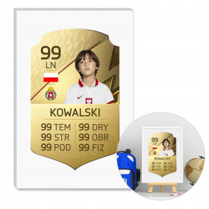 Karta zawodnika FIFA22 FUT na PCV SPERSONALIZOWANA