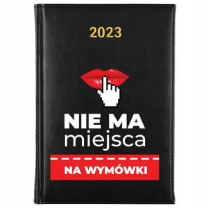 Kalendarz A5 2023 CZARNY Dla Niej Na Prezent IMIĘ