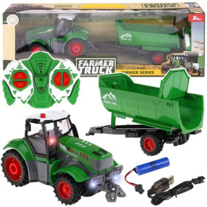 Traktor Zdalnie Sterowany z Przyczepą RC Światła