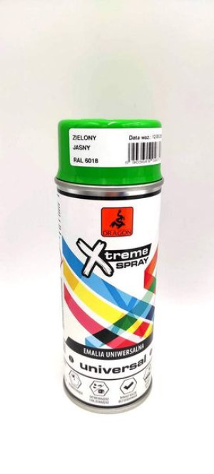Dragon Emalia Uniwersalna W Aerozolu 400ml Zielony Jasny Ral 6018