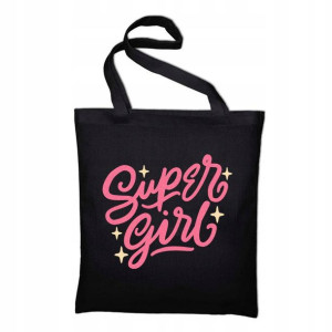 Torba Bawełniana ECO Czarna nadruk GIRL POWER 11