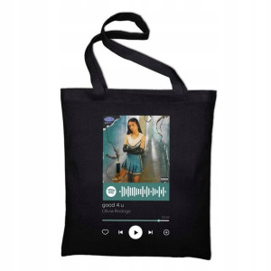 Torba Czarna ECO OLIVIA RODRIGO wzór QR SPOTIFY 15