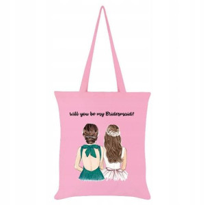 Torba Ekologiczna EKO RÓŻOWA wzór BRIDESMAID 01