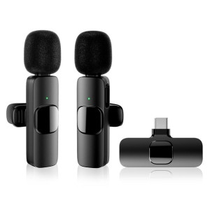 2x Bezprzewodowy mikrofon krawatowy Android smartfon USB-C