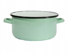 Garnek Niski Emaliowany Elo-pol Mięta 14 Cm 0,9 L