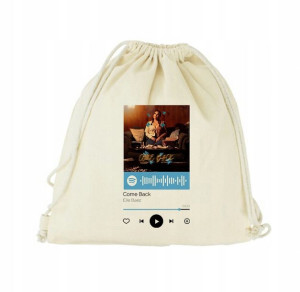 Plecak Worek EKO do SZKOŁY BEŻOWY QR Spotify 14