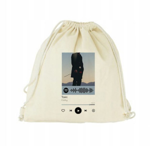 Plecak Worek EKO do SZKOŁY BEŻOWY QR Spotify 17