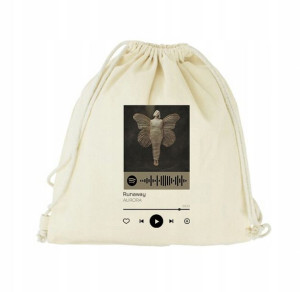 Plecak Worek EKO do SZKOŁY BEŻOWY QR Spotify 18
