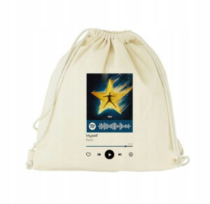 Plecak Worek EKO do SZKOŁY BEŻOWY QR Spotify 23