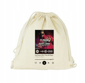 Plecak Worek EKO do SZKOŁY BEŻOWY QR Spotify 30