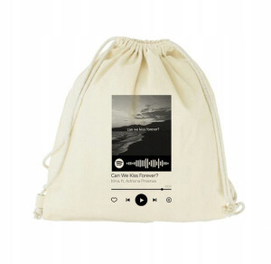 Plecak Worek EKO do SZKOŁY BEŻOWY QR Spotify 35