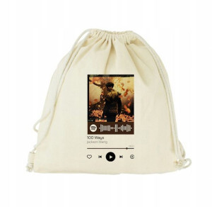 Plecak Worek EKO do SZKOŁY BEŻOWY QR Spotify 38