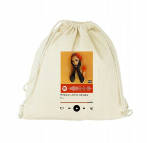Plecak Worek EKO do SZKOŁY BEŻOWY QR Spotify 46