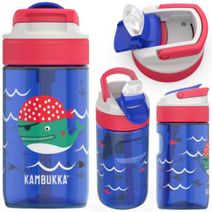 Butelka dla chłopca na wodę Kambukka Lagoon Captain Whale 400ml Bidon trita
