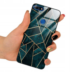 Etui GLASS do HUAWEI Y7 PRIME 2018 Marmurki Wzory