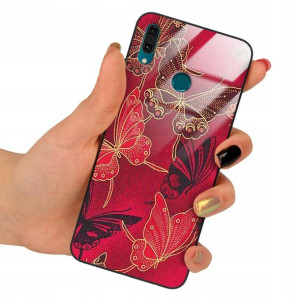 Etui Glass do HUAWEI Y9 2019 Obudowa Motyle Wzory