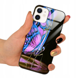 Etui Glass do IPHONE 12 MINI Obudowa Motyle Wzory