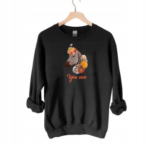 Dresowa Bluza Damska CZARNA nadruk XL DUŻO WZORÓW