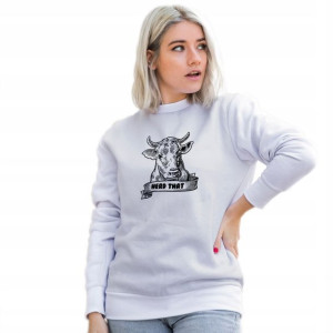 Modna Bluza Damska Biała rozm M ŚMIESZNE WZORY