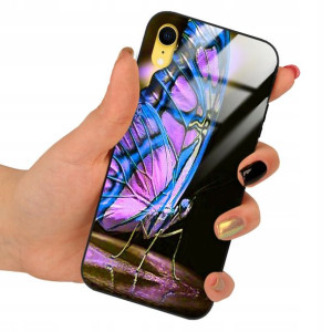 Etui Glass do IPHONE XR Obudowa Motyle Case Wzory