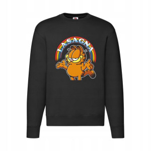 Bluza MĘSKA CZARNA długi rękaw rozm M GARFIELD 01