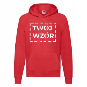 Bluza Męska CZERWONA Kaptur Kreator TWOJE LOGO XL