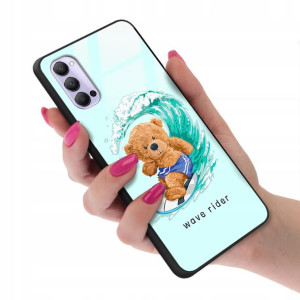 Etui GLASS do OPPO RENO 4 Case TEDDY Misie Wzory