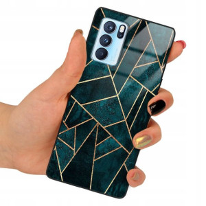 Etui GLASS do OPPO RENO 6 Obudowa Marmurki Wzory