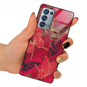 Etui Glass do OPPO RENO 6 PRO PLUS Motyle Wzory
