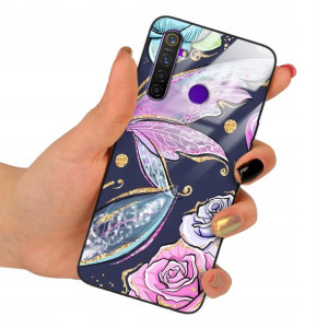 Etui Glass do REALME 5 PRO Obudowa Motyle Wzory