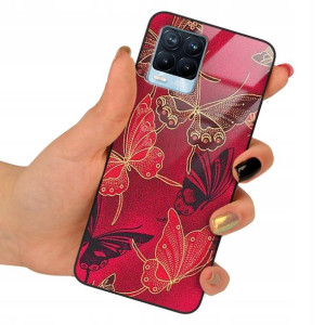 Etui Glass do REALME 8 PRO Obudowa Motyle Wzory