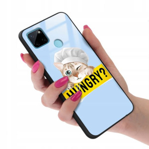 Etui GLASS do REALME C25Y Case TEDDY Misie Wzory