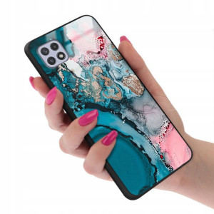Etui Glass do SAMSUNG A22 5G Case Marmurki Wzory