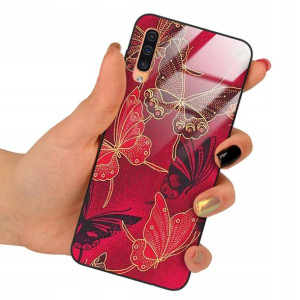 Etui Glass do SAMSUNG A50s Obudowa Motyle Wzory