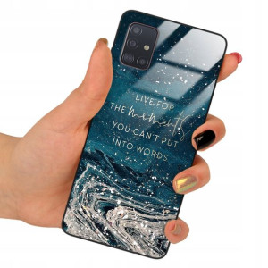 Etui GLASS do SAMSUNG A51 Obudowa Marmurki Wzory