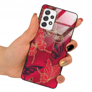 Etui Glass do SAMSUNG A52 5G Obudowa Motyle Wzory