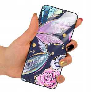 Etui Glass do SAMSUNG A7 2018 Obudowa Motyle Wzory