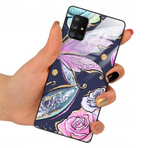 Etui Glass do SAMSUNG A71 5G Obudowa Motyle Wzory