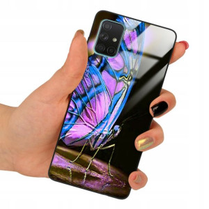 Etui Glass do SAMSUNG A71 Obudowa Motyle Top Wzory