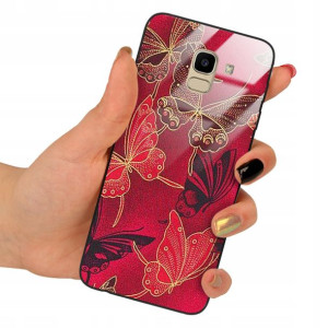 Etui Glass do SAMSUNG J6 2018 Obudowa Motyle Wzory