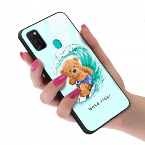Etui GLASS do SAMSUNG M30s Case TEDDY Misie Wzory