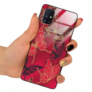 Etui Glass do SAMSUNG M51 Obudowa Motyle Top Wzory