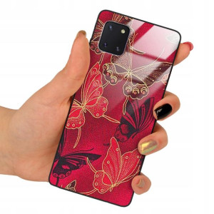 Etui Glass do SAMSUNG NOTE 10 LITE Motyle Wzory