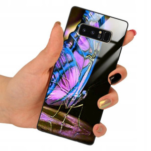 Etui Glass do SAMSUNG NOTE 8 Obudowa Motyle Wzory