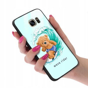 Etui GLASS do SAMSUNG S7 EDGE TEDDY Misie Wzory