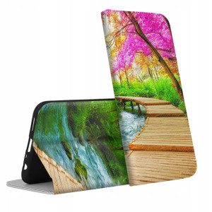 Etui Magnet do SAMSUNG A03 4G Krajobraz Pełny Wzór