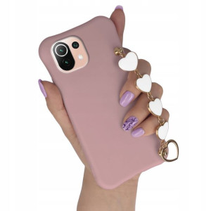 Etui Mat CIEMNY RÓŻ do XIAOMI MI 11 LITE 5G Serce