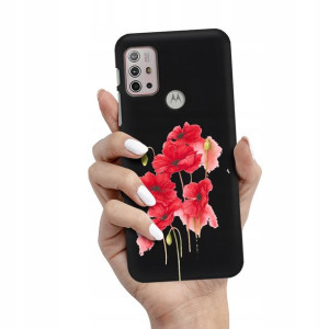 Etui Mat Czarny do MOTOROLA G10 POWER Wiosna Wzory